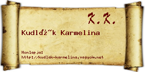Kudlák Karmelina névjegykártya